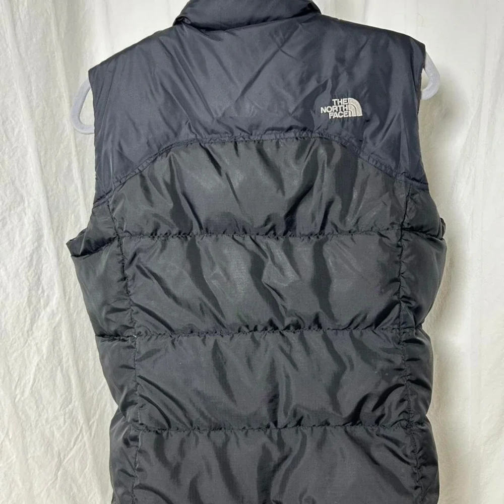 North Face Girls Sz‎ L Black Down Puffer Vest 600 Fill